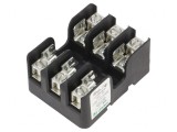 Clemă Siguranțe Cilindrice 30A 600V 3 Poli pentru Șină DIN