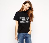 Tricou dama negru - My MOM says - L, THEICONIC