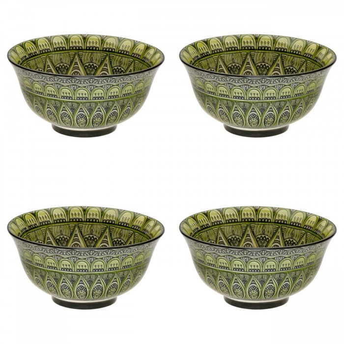 Set boluri, 4 piese, 250 ml, Ceramica, Diferite Modele