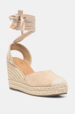 U.S. Polo Assn. espadrile STEFY culoarea bej, toc pana, STEFY001W/5HT2