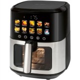 Friteuza cu aer cald ProfiCook PC-FR 1286 H, 6.5 L, 1700 W, 9 programe automate, Negru