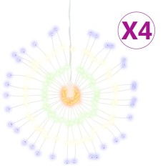 Lumina stelara de Craciun 140 LED-uri 4 buc., multicolor, 17 cm foto