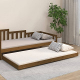 VidaXL Cadru de pat, maro miere, 100x200 cm, lemn masiv de pin