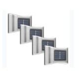 Set aplica solara LED eMazing 4 bucati, ABS/Policarbonat, rezistenta la apa IP65, 6 LED-uri, pentru perete, trepte, borduri, terasa, 1.2V, 600mah, 10