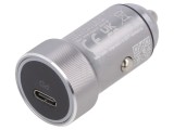 &Icirc;ncărcător USB C Auto 12-24V Aluminiu