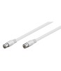 Cablu COAXIAL TV antena 1m mama-tata 75 ohm clasa A 85DB Dublu ecranat CCS alb 66612 Goobay