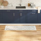 vidaXL Covor de bucătărie Geometric Geometric 45 x 150 cm Catifea