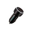 ALIMENTATOR auto SPACER Quick Charge 17W 3.1A max, putere totala 17W, LED ambiental, 1 x USB + 1 x USB Type-C, pt. bricheta auto, black, &quot;SPCC-DUOQ-01