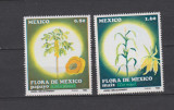 MEXIC 1982 FLORA-- Porumb-Papaya Serie 2 timbre MNH**, Nestampilat