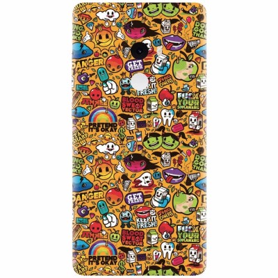 Husa silicon pentru Xiaomi Mi Mix 2, Colorful Sticker Illustrations foto