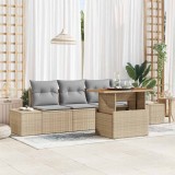 VidaXL Set de masă pentru grădină 5 pcs Bej și gri 100 x 55 x 73 cm