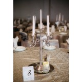 Inchiriere sfesnic elegant cu 5 brate si lumanari LED incluse , Perfect pentru evenimente de neuitat