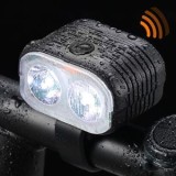Lanternă pentru bicicletă cu claxon electronic, 5 moduri de iluminare, negru, CMCLASS