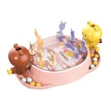 Cumpara ieftin Joc interactiv pentru copii, de masa, portabil, ursuleti, 2 jucatori, 19 x 7 x 11.3 cm, roz