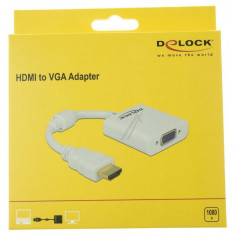 ADAPTER HDMI-A STECKER > VGA BUCHSE WEIß 65346 DELOCK