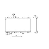 Radiator racire Suzuki Sx4, 2006-2013 Motor 1, 6 79kw Cv Automata; Suzuki Sx4, 07.2009-2013 Motor 1, 5 Dci 74kw Cv Manuala Benzina, tip climatizare C, SRLine