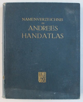 NAMENVERZEICHNIS ZU ANDREES HANDATLAS , 1930 foto
