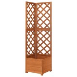 Cumpara ieftin Jardiniera colt cu spalier, 40x40x150 cm, lemn masiv brad