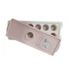 Cutie pentru cuburi de gheata cu capac, Roz, 12 cavitati, 3 cm, AK71-4
