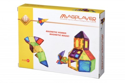 Set de constructie magnetic - 32 piese PlayLearn Toys foto