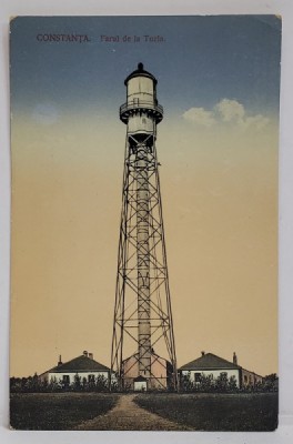 CONSTANTA , FARUL DE LA TUZLA , CARTE POSTALA , INCEPUTUL SEC. XX foto