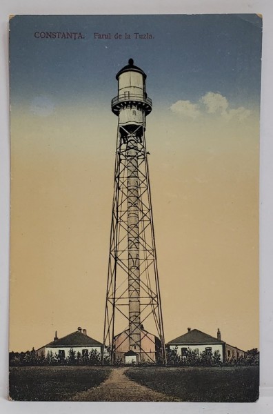 CONSTANTA , FARUL DE LA TUZLA , CARTE POSTALA , INCEPUTUL SEC. XX