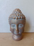 Cap de Buddha din polirășină, aspect antichizat
