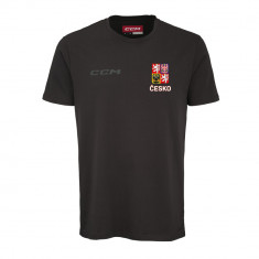 Echipa națională de hochei tricou de bărbați Czech Republic CCM Core logo Česko Black - XL foto
