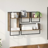 vidaXL Set rafturi de perete 4 pcs Stejar Artizanal 65 x 25 x 30 cm 882845