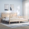 Gossi cadru pat cu tablie 200x200 cm, lemn masiv de pin