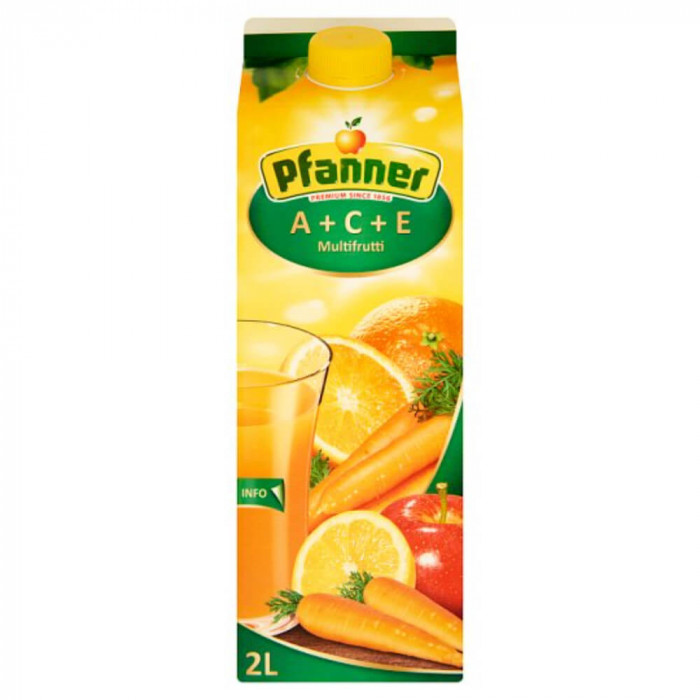 Nectar Pfanner Ace, 2L, Suc Natural de Fructe, Nectar din Legume, Nectar Pfanner la Cutie, Nectar la 2L, Sticle de Nectar