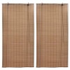 Gossi jaluzele din bambus tip rulou, 2 buc., maro, 100 x 160 cm