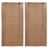 Jaluzele din bambus tip rulou, 2 buc., maro, 80 x 160 cm GartenMobel Dekor, vidaXL