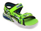Cumpara ieftin Sandale SKECHERS verzi, MEGA-SPLASH 4K, din piele ecologica