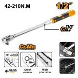 Cumpara ieftin Cheie Dinamometrica 1/2 , 40-200nm, CHROMOLY, 613mm lungime, Ingco HPTW200N1