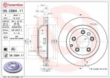 Disc frana spate BREMBO 09.C884.11