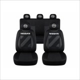 Set Huse Scaune Universale Nero Negru Personalizate cu Nissan