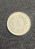 Moneda 5 rappen 1963 Elvetia, Europa