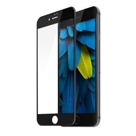SET Husa protectie din silicon negru (Gel TPU)+ Folie sticla 6D Neagra IPHONE 8 PLUS