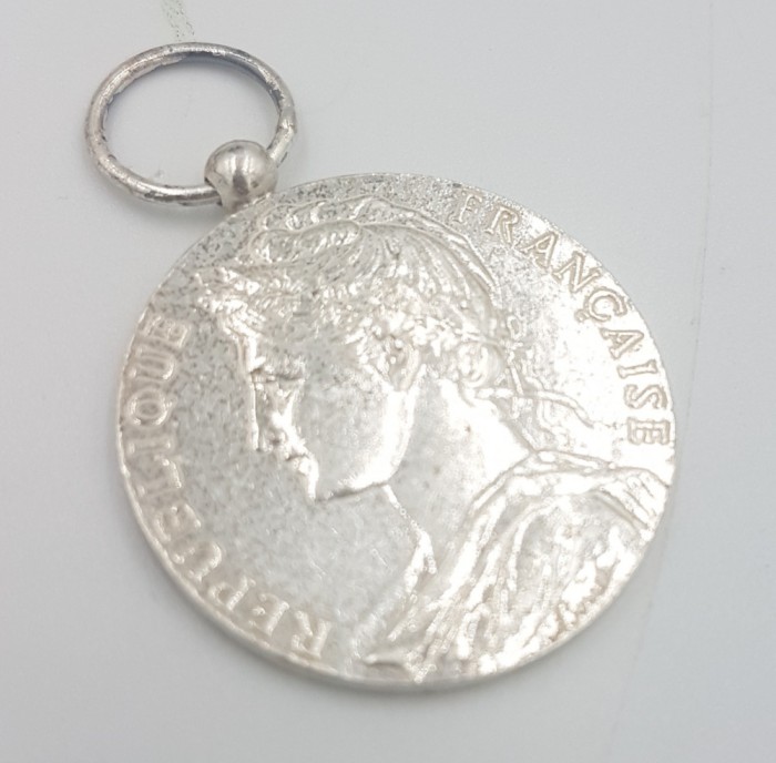 Medalie vintage din argint - Ministerul muncii Franta 1987