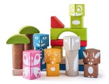 Cumpara ieftin Cuburi Constructie Lemn Woodyland, 26 Piese, 19x19x11.5cm, 2+ Ani, Joc Educativ