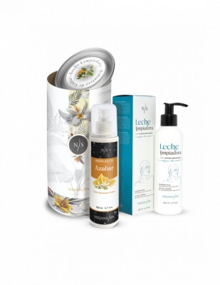 Pachet ingrijire faciala, Lapte demachiant 200 ml si Hidrolat de floare de portocal 200 ml foto