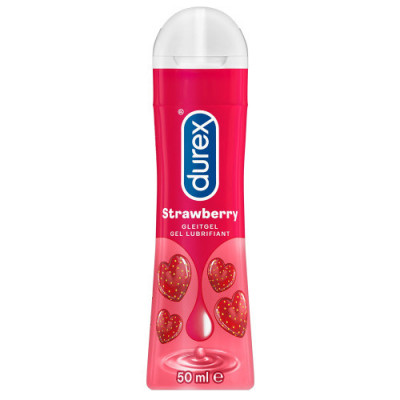 Lubrifianti cu arome - Durex Play Capsuni Nerusinate Gel Lubrifiant cu Aroma de Capsuni pentru Senzatii Dulci 50 ml foto