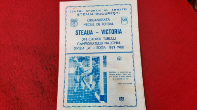 program Steaua - Victoria Buc. foto