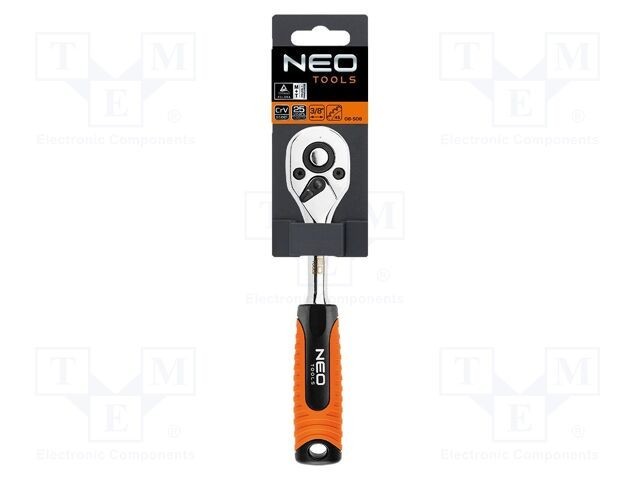 Clichet 3/8 cu comutator 210mm 45 dinți NEO TOOLS