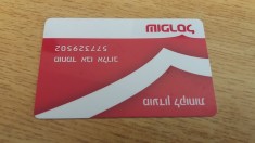 B11 57 - Carduri si cartele telefonice - card acces - piesa de colectie