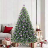 vidaXL Brad de Crăciun artificial cu 300 LED Verde 180 cm PE și PVC 3397854
