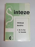 De la Ion la Ioanide &ndash; Aut. Nicolae Balotă, Ed. Eminescu, 1974