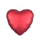 Balon Folie Satin Inima Rosie - 45 cm
