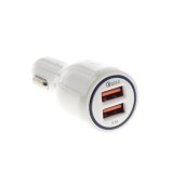 Incarcator auto Star, 12-24v LS CC9, Quick Charge 3.0, 2 x USB, Alb